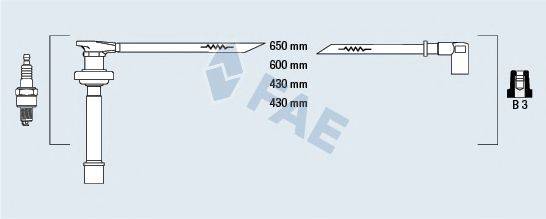 FAE 85861 Комплект дротів запалювання