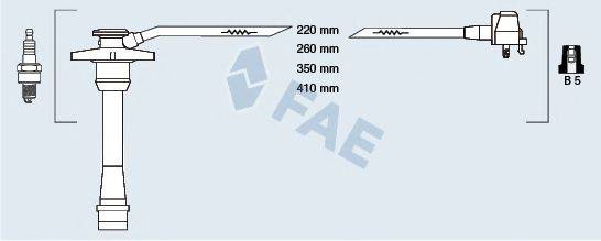 FAE 83588 Комплект дротів запалювання