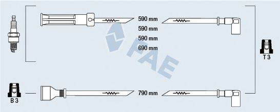 FAE 85410 Комплект дротів запалювання