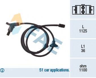FAE 78001 Датчик, частота обертання колеса