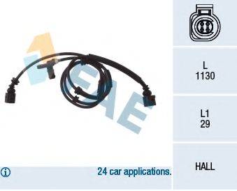 FAE 78029 Датчик, частота обертання колеса