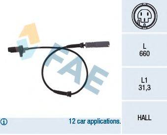FAE 78044 Датчик, частота обертання колеса