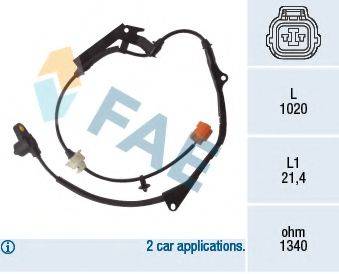 FAE 78115 Датчик, частота обертання колеса