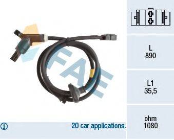 FAE 78173 Датчик, частота обертання колеса