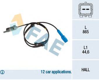 FAE 78161 Датчик, частота обертання колеса