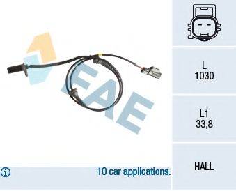 FAE 78187 Датчик, частота обертання колеса