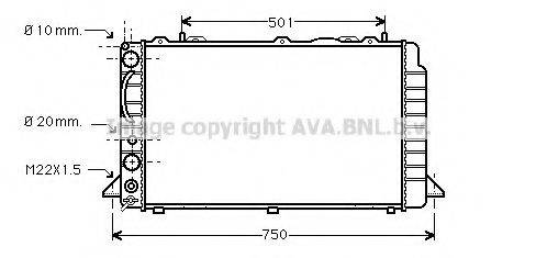 AVA QUALITY COOLING AI2059 Радіатор, охолодження двигуна