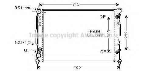 AVA QUALITY COOLING AI2109 Радіатор, охолодження двигуна