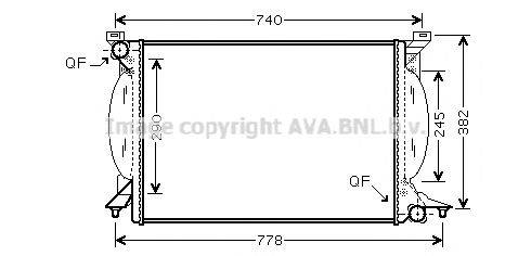 AVA QUALITY COOLING AI2206 Радіатор, охолодження двигуна