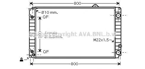 AVA QUALITY COOLING AI2252 Радіатор, охолодження двигуна