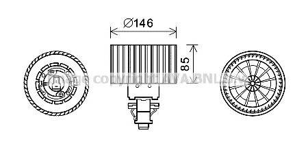 AVA QUALITY COOLING AI8374 Електродвигун, вентиляція салону