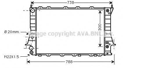 AVA QUALITY COOLING AIA2078 Радіатор, охолодження двигуна