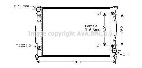 AVA QUALITY COOLING AIA2111 Радіатор, охолодження двигуна