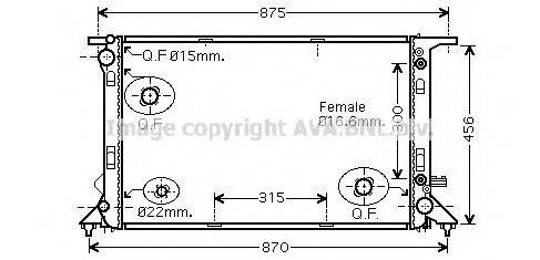 AVA QUALITY COOLING AIA2291 Радіатор, охолодження двигуна