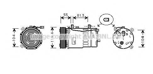 AVA QUALITY COOLING AIAK003 Компресор, кондиціонер