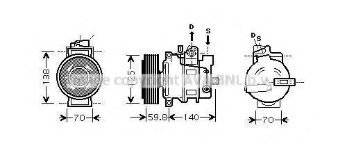 AVA QUALITY COOLING AIAK295 Компресор, кондиціонер