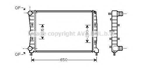 AVA QUALITY COOLING AL2087 Радіатор, охолодження двигуна