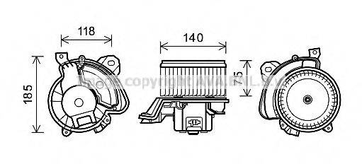 AVA QUALITY COOLING AL8134 Електродвигун, вентиляція салону