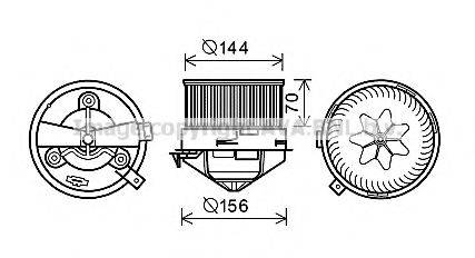 AVA QUALITY COOLING AL8137 Електродвигун, вентиляція салону