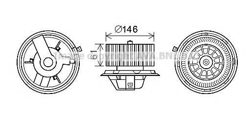 AVA QUALITY COOLING AL8140 Електродвигун, вентиляція салону