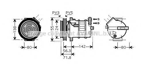 AVA QUALITY COOLING ALK107 Компресор, кондиціонер