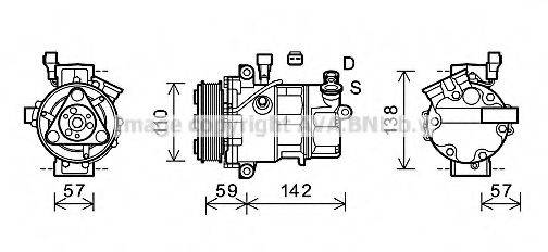 AVA QUALITY COOLING ALK127 Компресор, кондиціонер