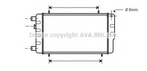 AVA QUALITY COOLING AU2004 Радіатор, охолодження двигуна