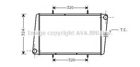 AVA QUALITY COOLING AU2024 Радіатор, охолодження двигуна