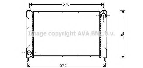 AVA QUALITY COOLING AU2077 Радіатор, охолодження двигуна