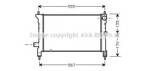 AVA QUALITY COOLING AU2080 Радіатор, охолодження двигуна