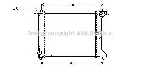 AVA QUALITY COOLING AU2096 Радіатор, охолодження двигуна