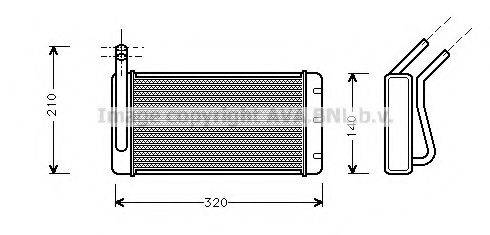 AVA QUALITY COOLING AU6054 Теплообмінник, опалення салону