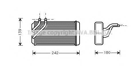 AVA QUALITY COOLING AU6106 Теплообмінник, опалення салону