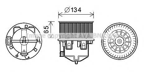 AVA QUALITY COOLING AU8221 Електродвигун, вентиляція салону