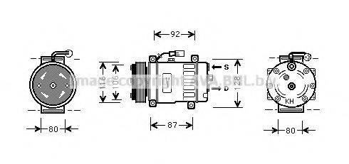 AVA QUALITY COOLING AUK030 Компресор, кондиціонер