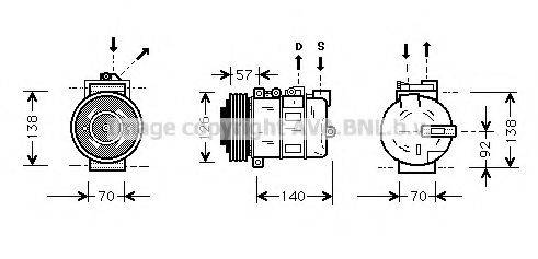 AVA QUALITY COOLING AUK056 Компресор, кондиціонер