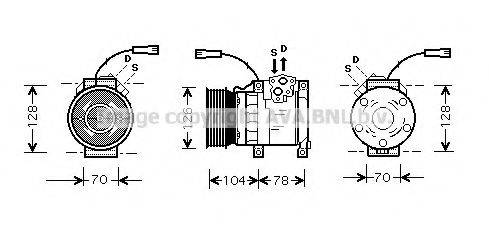 AVA QUALITY COOLING AUK168 Компресор, кондиціонер