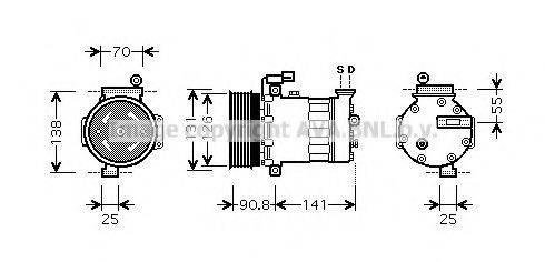 AVA QUALITY COOLING AUK172 Компресор, кондиціонер