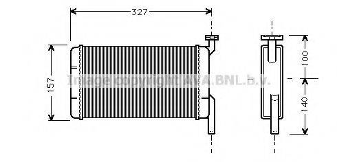 AVA QUALITY COOLING BW6001 Теплообмінник, опалення салону