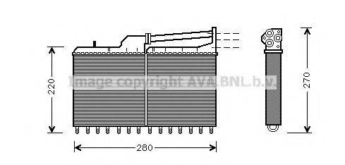 AVA QUALITY COOLING BW6029 Теплообмінник, опалення салону