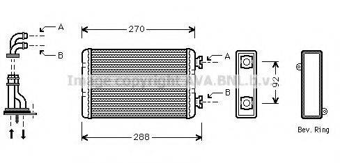 AVA QUALITY COOLING BW6173 Теплообмінник, опалення салону