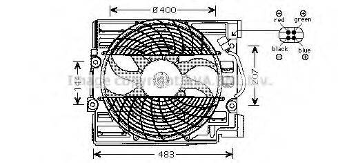 AVA QUALITY COOLING BW7509 Вентилятор, охолодження двигуна