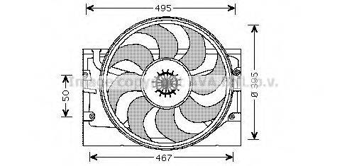 AVA QUALITY COOLING BW7519 Вентилятор, охолодження двигуна