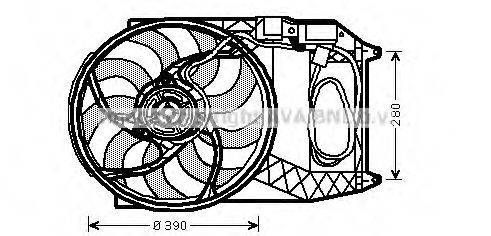 AVA QUALITY COOLING BW7524 Вентилятор, охолодження двигуна