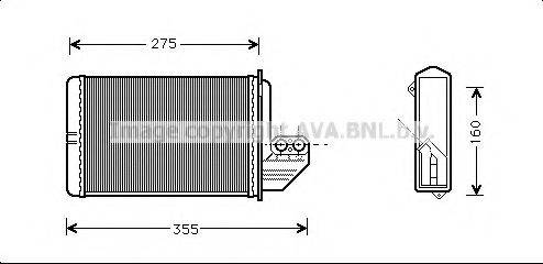 AVA QUALITY COOLING BWA6172 Теплообмінник, опалення салону