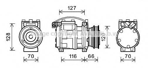 AVA QUALITY COOLING BWAK232 Компресор, кондиціонер