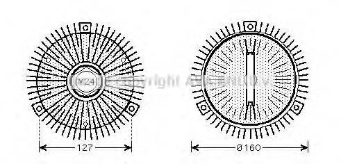 AVA QUALITY COOLING BWC323 Зчеплення, вентилятор радіатора