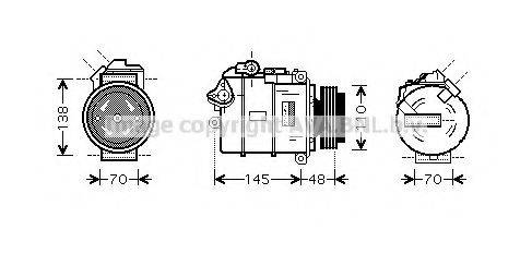 AVA QUALITY COOLING BWK348 Компресор, кондиціонер