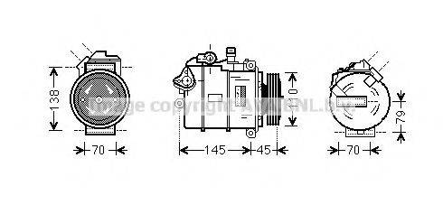 AVA QUALITY COOLING BWK383 Компресор, кондиціонер