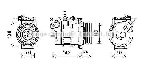 AVA QUALITY COOLING BWK496 Компресор, кондиціонер